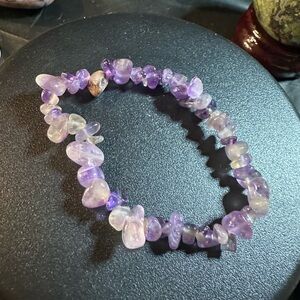 Amethyst chip bracelet